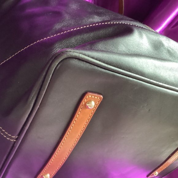 Vintage Dooney&Bourke Black Soft Leather Tote Bag - Picture 5 of 10